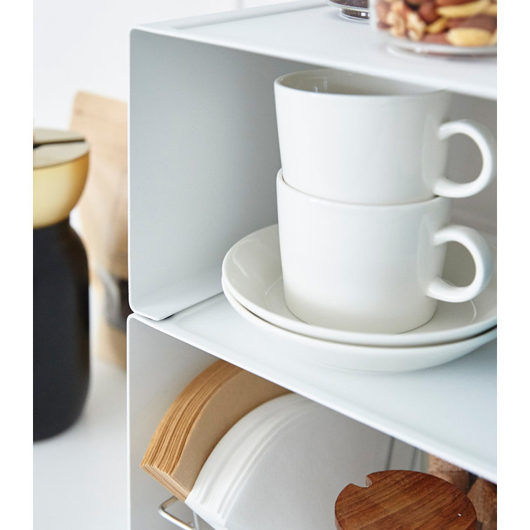 Tower Yamazaki Home Stackable Kitchen Rack Storage Organizer Counter Shelf Small Stack up to Two